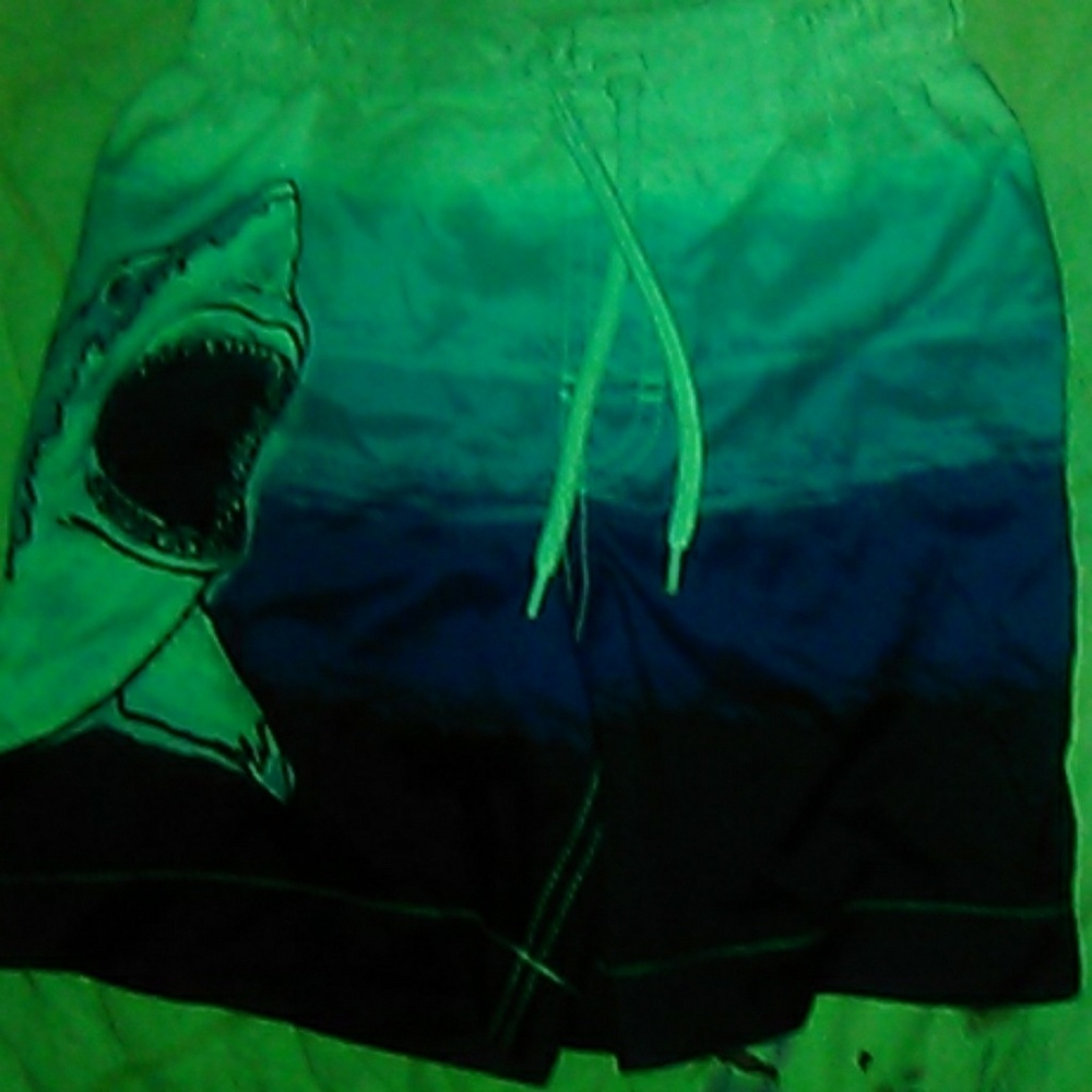 Size Small shark swimming trunks boys